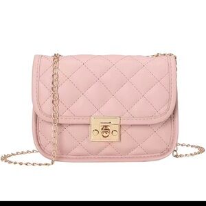 Quilted Small Shoulder Bag - Black, Red, White, Pink